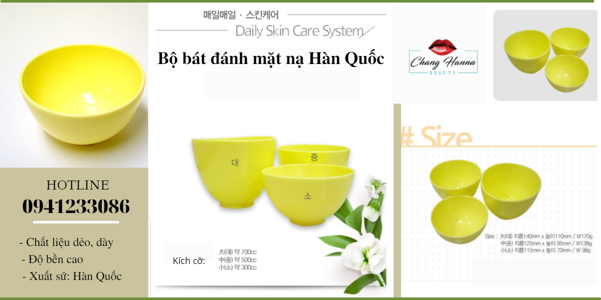 Bộ bát đánh mặt nạ Hàn Quốc