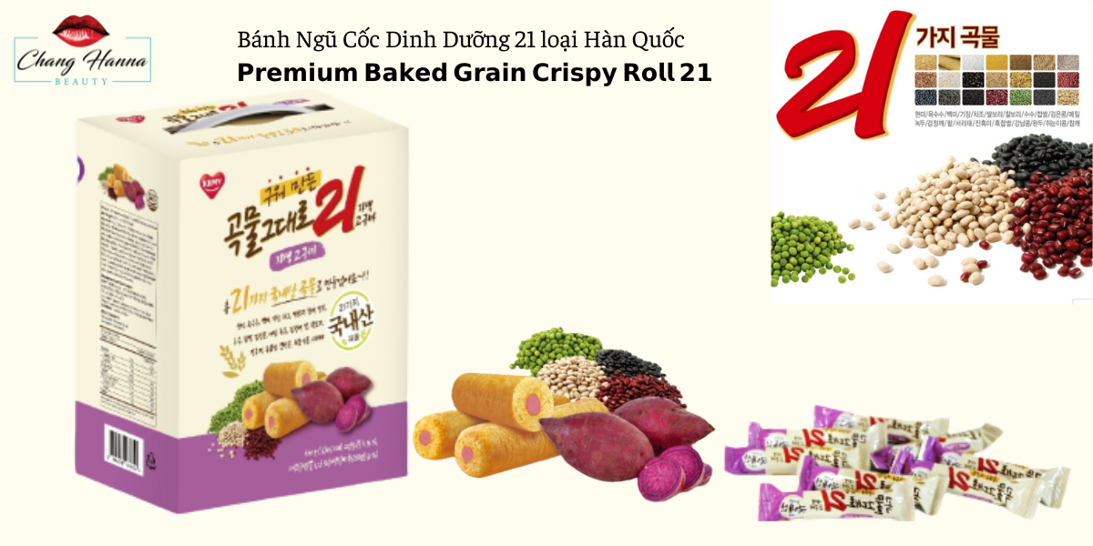 Bánh Ngũ Cốc Dinh Dưỡng 21 loại Hàn Quốc Vị Khoai Lang