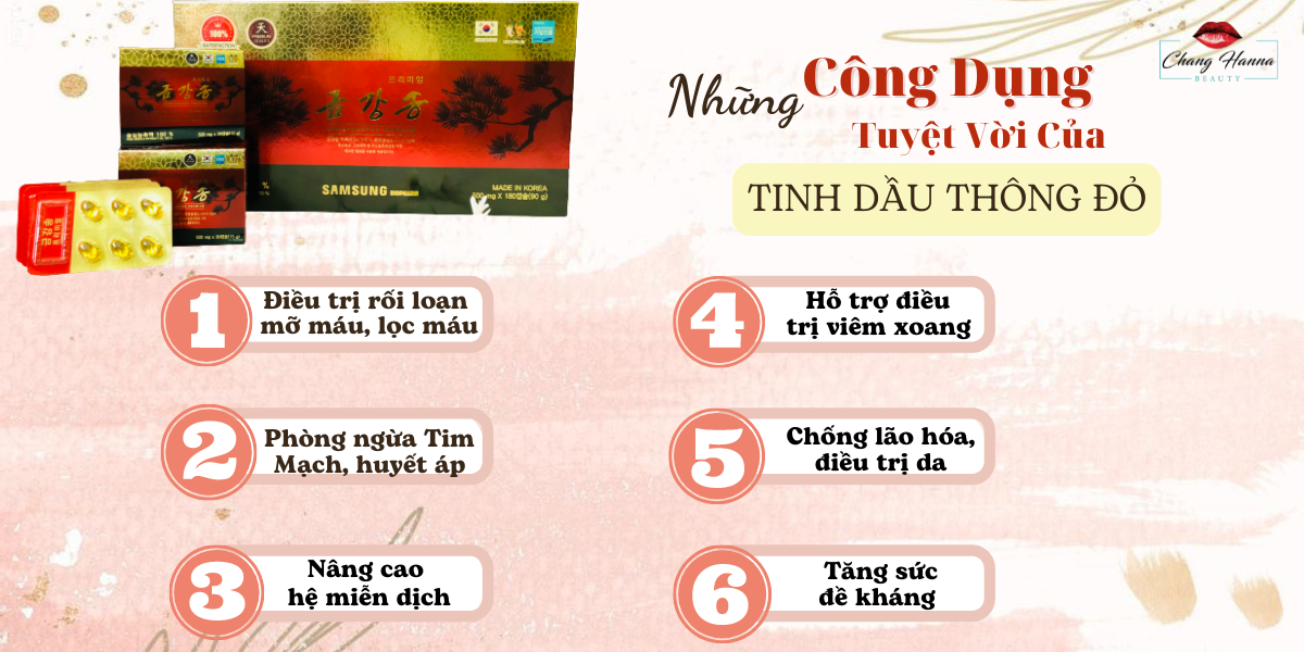 Công dụng tinh dầu thông đỏ